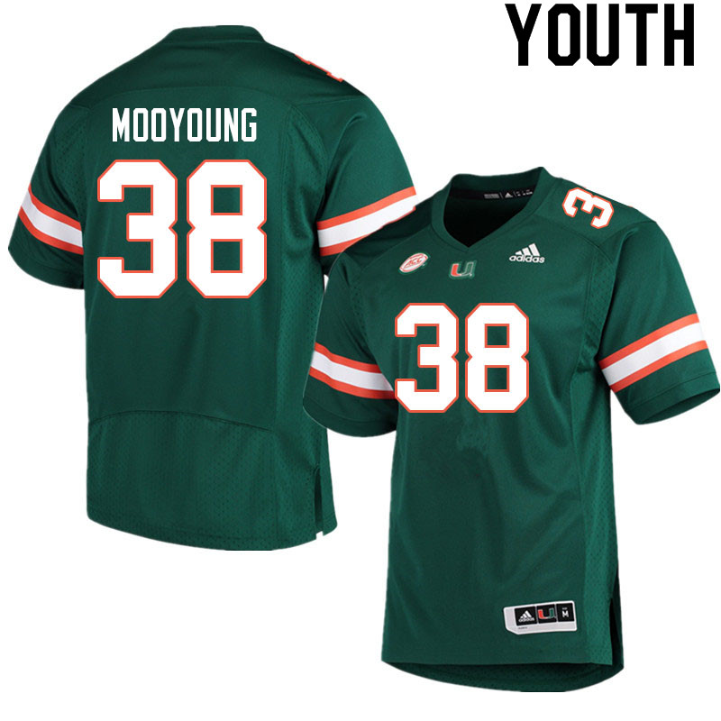 Youth #38 Myles Mooyoung Miami Hurricanes College Football Jerseys Sale-Green - Click Image to Close